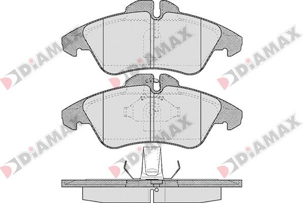 Diamax N09058 - Тормозные колодки, дисковые, комплект www.autospares.lv