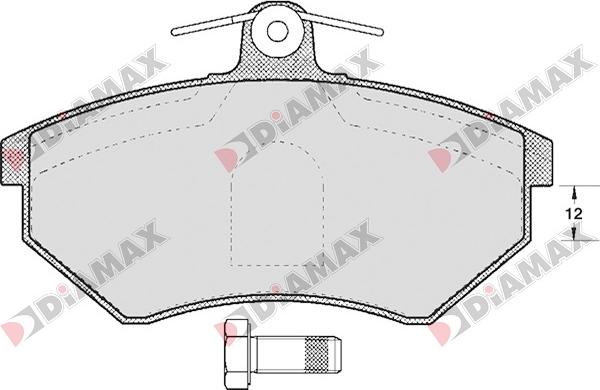 Diamax N09060 - Тормозные колодки, дисковые, комплект www.autospares.lv