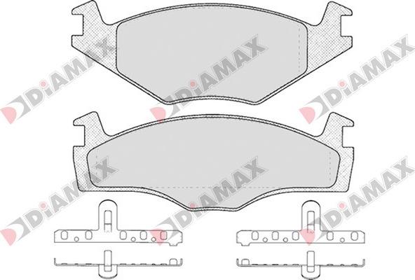 Diamax N09063 - Тормозные колодки, дисковые, комплект www.autospares.lv