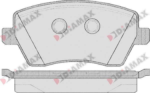 Diamax N09015 - Тормозные колодки, дисковые, комплект www.autospares.lv