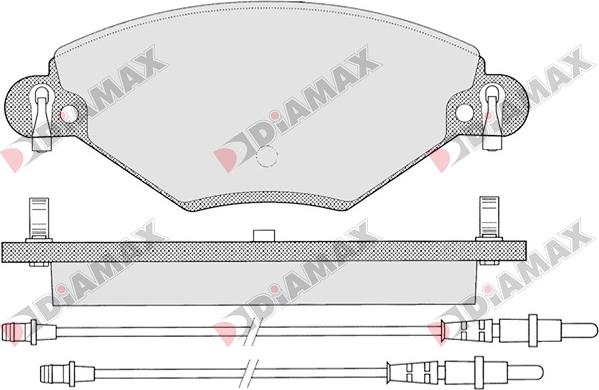 Diamax N09016 - Тормозные колодки, дисковые, комплект www.autospares.lv