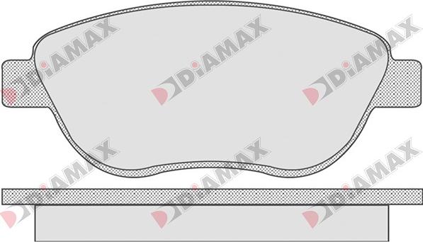 Diamax N09017 - Тормозные колодки, дисковые, комплект www.autospares.lv