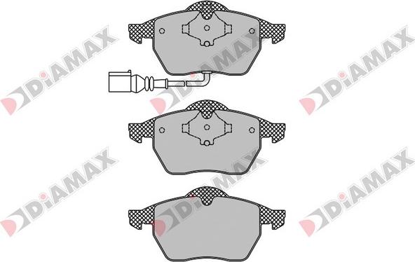 Diamax N09088 - Тормозные колодки, дисковые, комплект www.autospares.lv