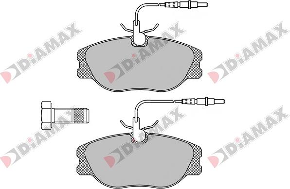 Diamax N09039 - Bremžu uzliku kompl., Disku bremzes www.autospares.lv