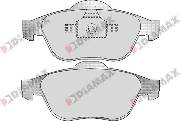 Diamax N09037 - Тормозные колодки, дисковые, комплект www.autospares.lv