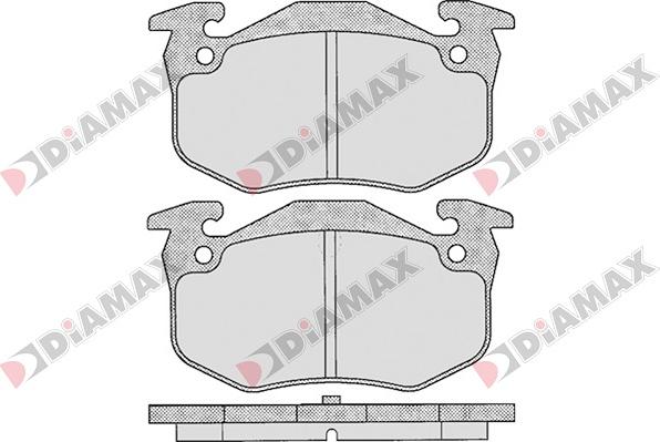 Diamax N09026 - Тормозные колодки, дисковые, комплект www.autospares.lv