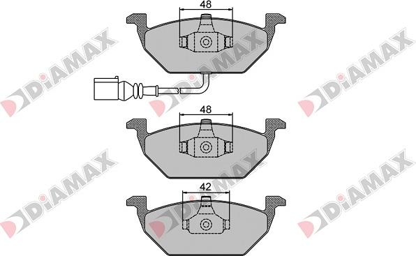 Diamax N09028 - Brake Pad Set, disc brake www.autospares.lv