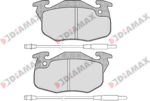 Diamax N09073 - Тормозные колодки, дисковые, комплект www.autospares.lv