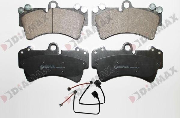 Diamax N09196A - Bremžu uzliku kompl., Disku bremzes www.autospares.lv