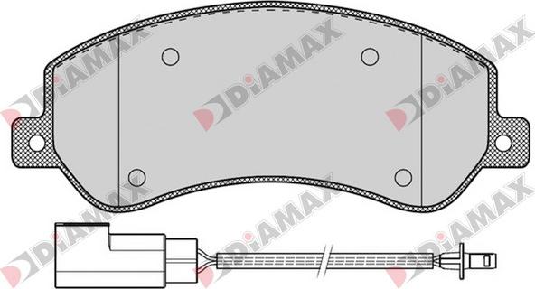 Diamax N09197 - Bremžu uzliku kompl., Disku bremzes www.autospares.lv