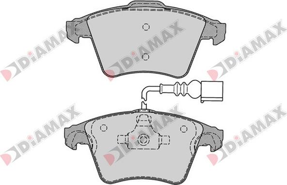 Diamax N09140 - Bremžu uzliku kompl., Disku bremzes www.autospares.lv