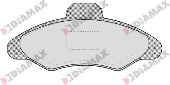 Diamax N09142 - Тормозные колодки, дисковые, комплект www.autospares.lv