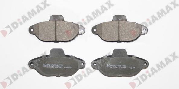 Diamax N09150 - Bremžu uzliku kompl., Disku bremzes www.autospares.lv