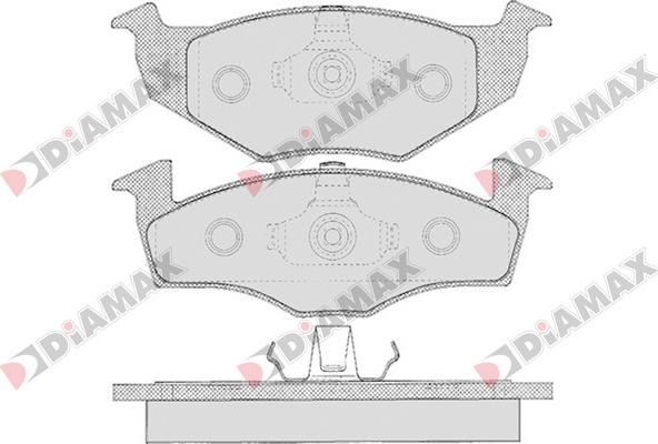 Diamax N09101 - Тормозные колодки, дисковые, комплект www.autospares.lv