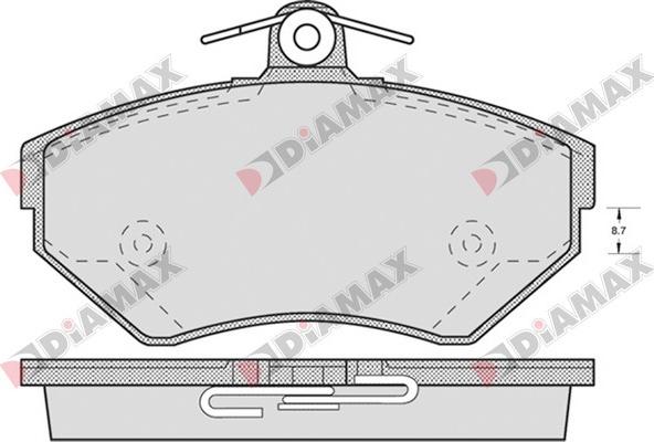 Diamax N09102 - Bremžu uzliku kompl., Disku bremzes autospares.lv