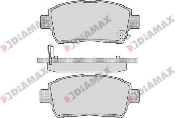 Diamax N09186 - Тормозные колодки, дисковые, комплект www.autospares.lv