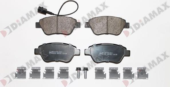 Diamax N09126K - Brake Pad Set, disc brake www.autospares.lv