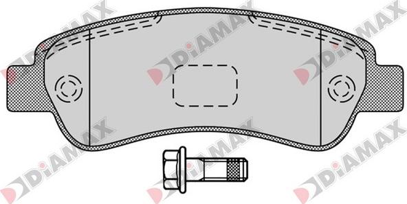 Diamax N09176 - Тормозные колодки, дисковые, комплект www.autospares.lv