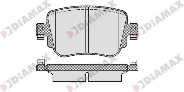 Diamax N09857 - Bremžu uzliku kompl., Disku bremzes www.autospares.lv