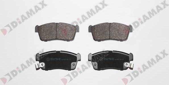 Diamax N09863 - Тормозные колодки, дисковые, комплект www.autospares.lv