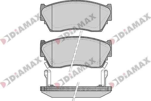 Diamax N09806 - Bremžu uzliku kompl., Disku bremzes autospares.lv