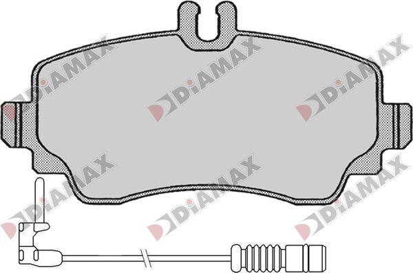 Diamax N09808A - Bremžu uzliku kompl., Disku bremzes autospares.lv