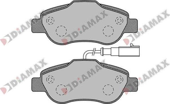 Diamax N09834 - Тормозные колодки, дисковые, комплект www.autospares.lv