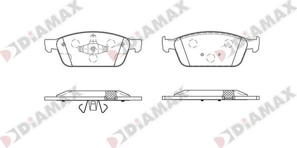 Diamax N09824 - Bremžu uzliku kompl., Disku bremzes www.autospares.lv