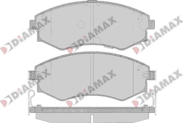 Diamax N09826 - Bremžu uzliku kompl., Disku bremzes www.autospares.lv