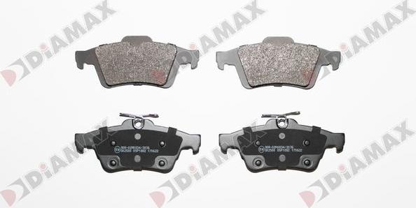 Diamax N09827 - Bremžu uzliku kompl., Disku bremzes www.autospares.lv