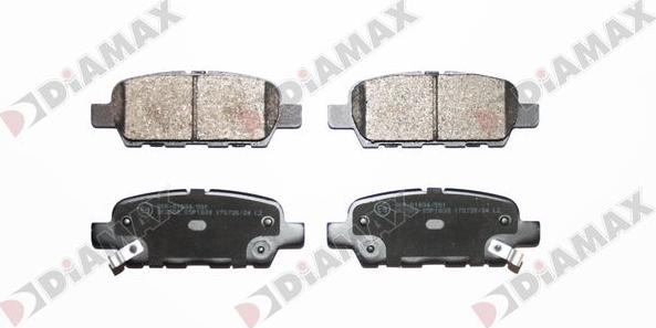 Diamax N09870 - Bremžu uzliku kompl., Disku bremzes autospares.lv