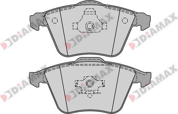 Diamax N09397 - Тормозные колодки, дисковые, комплект www.autospares.lv