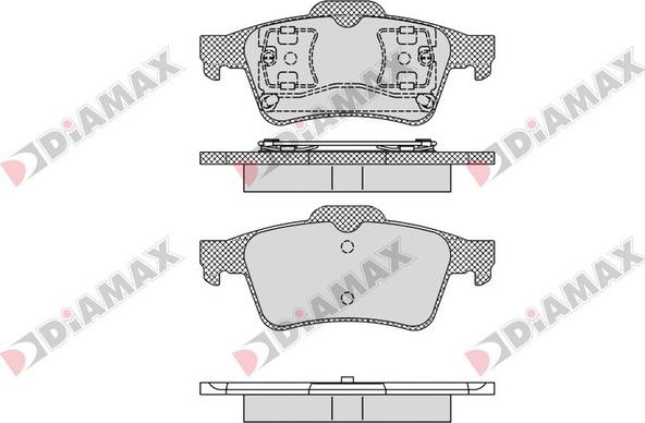 Diamax N09349 - Тормозные колодки, дисковые, комплект www.autospares.lv