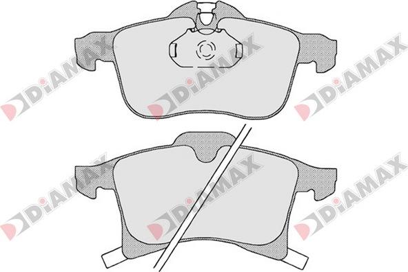 Diamax N09354 - Тормозные колодки, дисковые, комплект www.autospares.lv