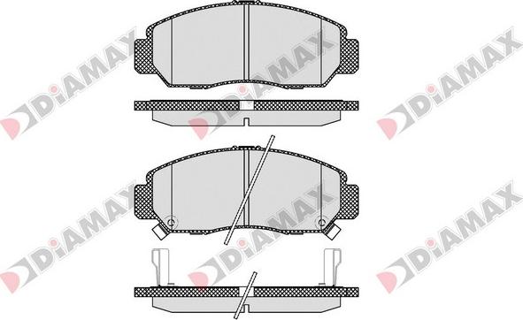 Diamax N09312 - Тормозные колодки, дисковые, комплект www.autospares.lv