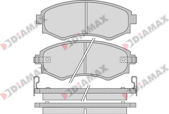 Diamax N09321 - Bremžu uzliku kompl., Disku bremzes www.autospares.lv