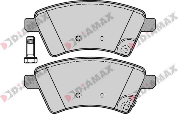 Diamax N09378 - Тормозные колодки, дисковые, комплект www.autospares.lv