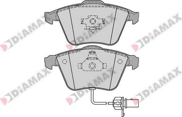 Diamax N09373 - Bremžu uzliku kompl., Disku bremzes www.autospares.lv