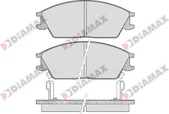 Diamax N09250 - Bremžu uzliku kompl., Disku bremzes www.autospares.lv