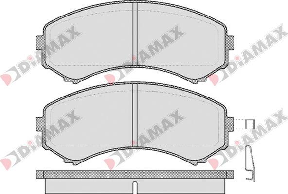 Diamax N09210 - Bremžu uzliku kompl., Disku bremzes www.autospares.lv