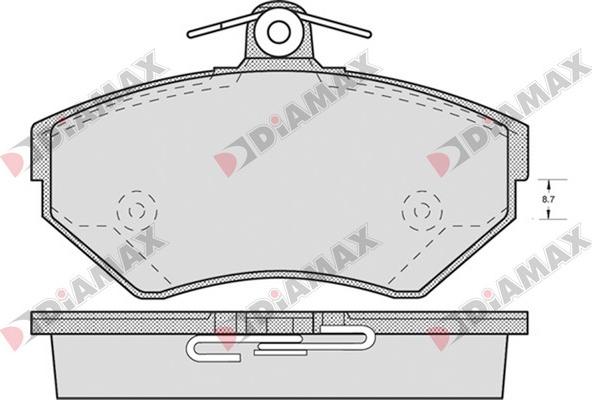 Diamax N09233 - Bremžu uzliku kompl., Disku bremzes www.autospares.lv