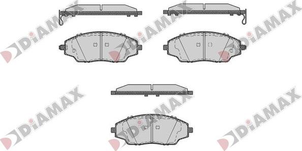 Diamax N09755 - Bremžu uzliku kompl., Disku bremzes autospares.lv