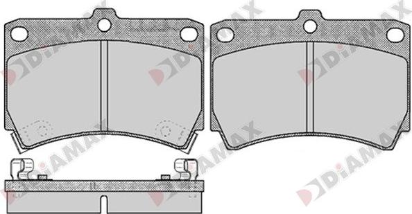 Diamax N09752 - Bremžu uzliku kompl., Disku bremzes autospares.lv