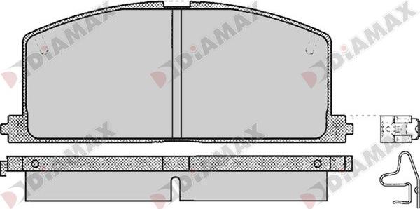 Diamax N09736 - Тормозные колодки, дисковые, комплект www.autospares.lv