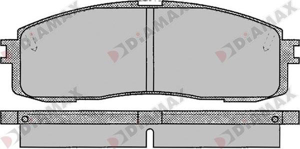 Diamax N09726 - Bremžu uzliku kompl., Disku bremzes www.autospares.lv