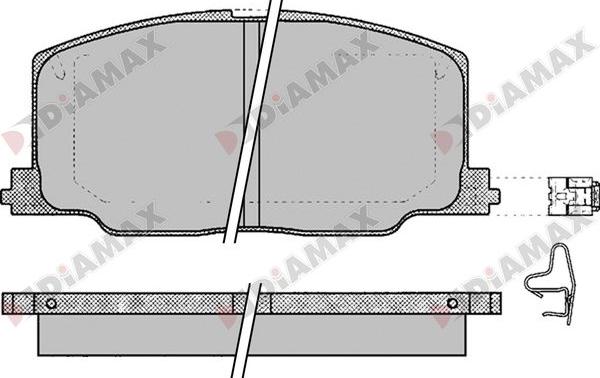 Diamax N09727 - Bremžu uzliku kompl., Disku bremzes www.autospares.lv