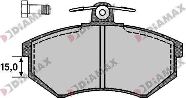 Diamax N09770 - Тормозные колодки, дисковые, комплект www.autospares.lv