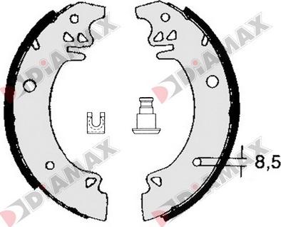 Diamax N01040 - Brake Shoe Set www.autospares.lv