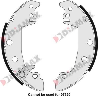 Diamax N01048 - Bremžu loku komplekts www.autospares.lv