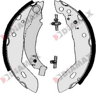 Diamax N01005 - Bremžu loku komplekts autospares.lv